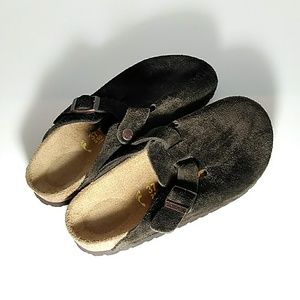 Birkenstock Boston Clog Dark Green Suede 37/US-7